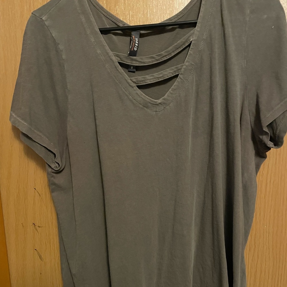 Torrid size 0 vneck cutout top